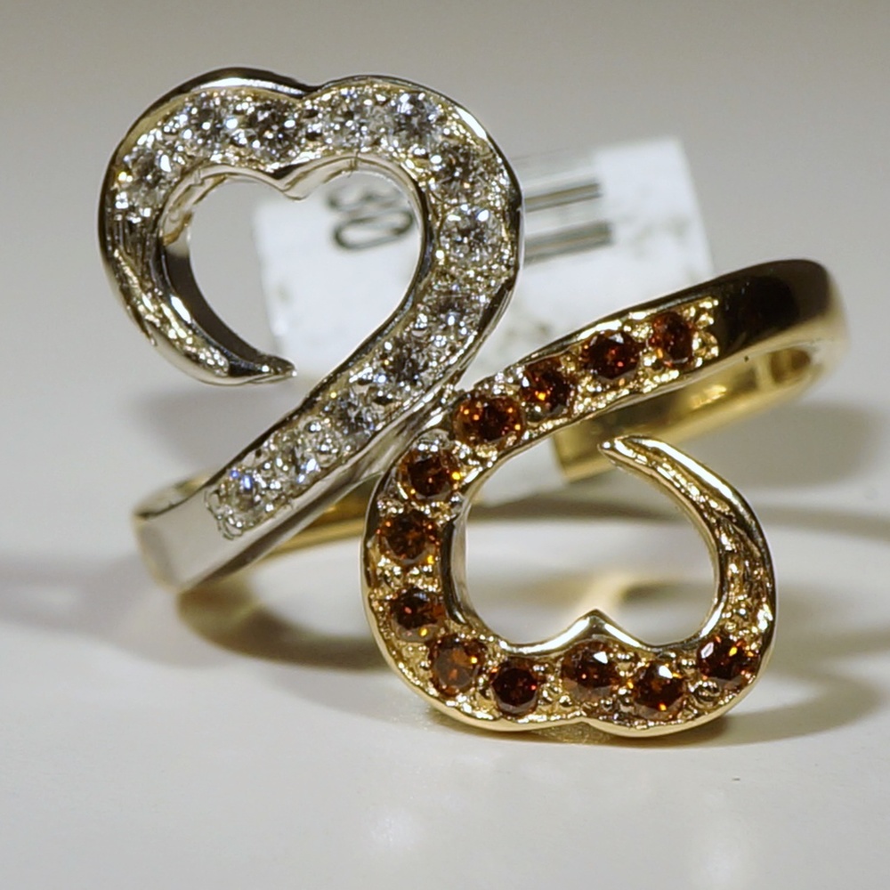 14KTT Gold & Diamond Custom made ring